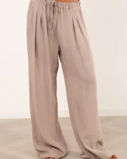 Pantalon large délavé