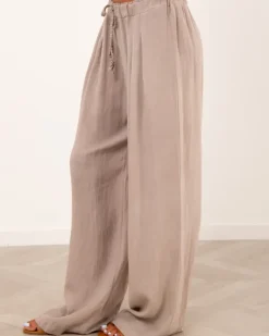 Pantalon large délavé