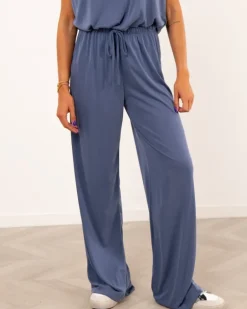 Pantalon large lacet