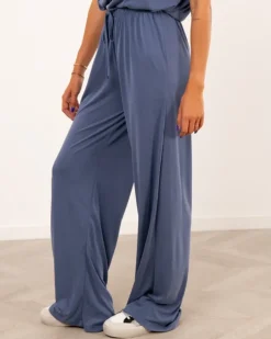 Pantalon large lacet