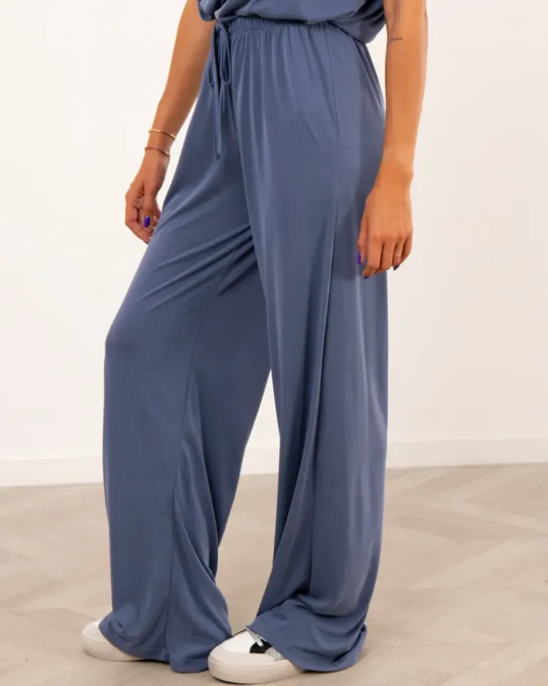 Pantalon large lacet