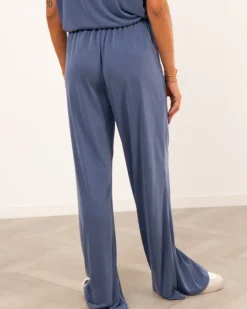 Pantalon large lacet