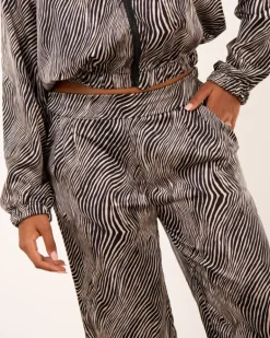 Pantalon large pinces imprimé