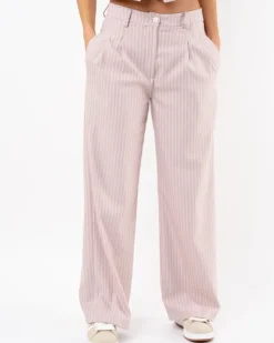 Pantalon large rayé