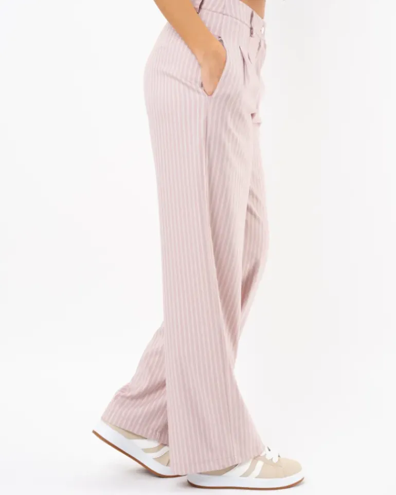 Pantalon large rayé