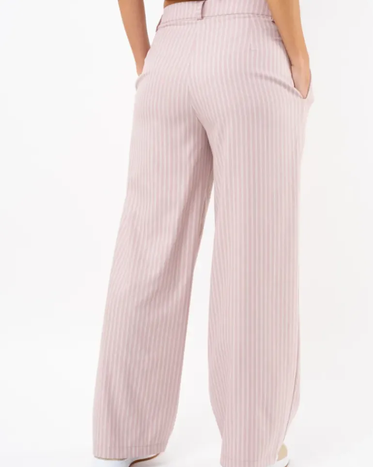 Pantalon large rayé