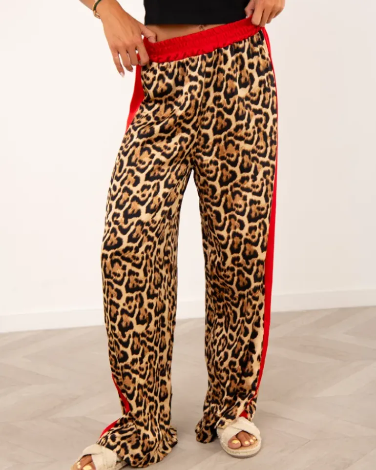 Pantalon léopard bandes