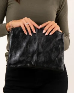 Pochette cuir irisé