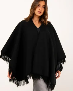 Poncho franges