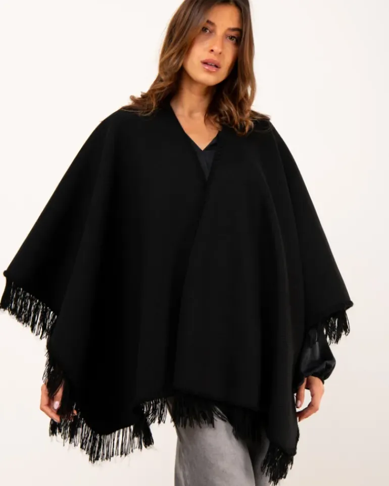 Poncho franges