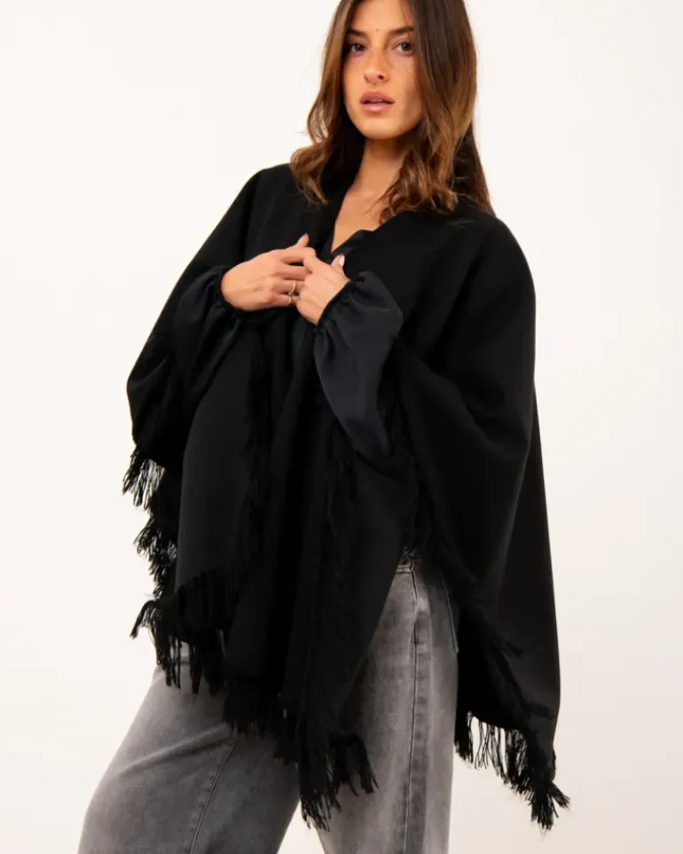 Poncho franges
