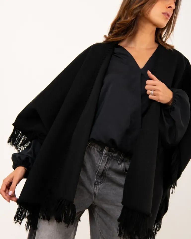 Poncho franges