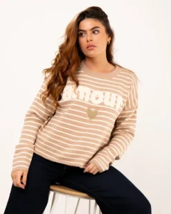 Pull Amour rayé