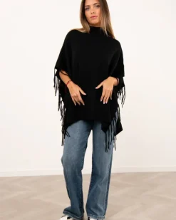 Pull poncho franges