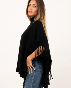 Pull poncho franges