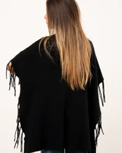 Pull poncho franges