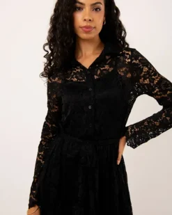 Robe longue dentelle