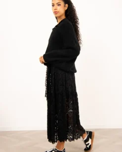 Robe longue dentelle
