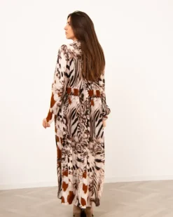Robe longue imprimé animal