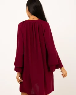 Robe manches volants