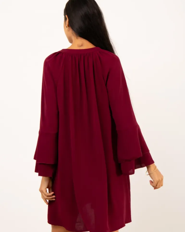Robe manches volants