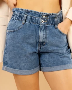 Short jean élastique