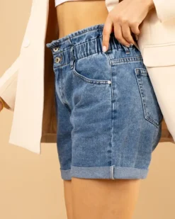 Short jean élastique