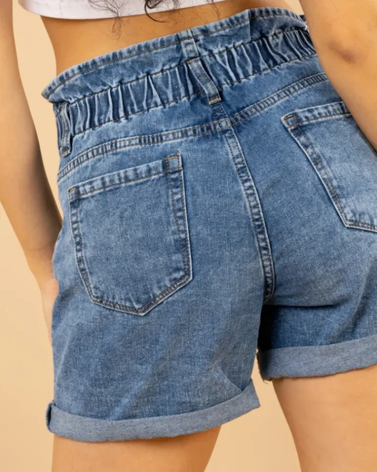 Short jean élastique