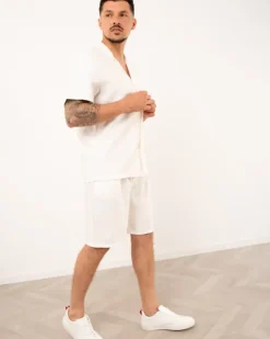 Short lin chiné