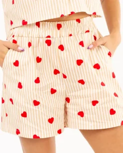 Short rayé coeurs