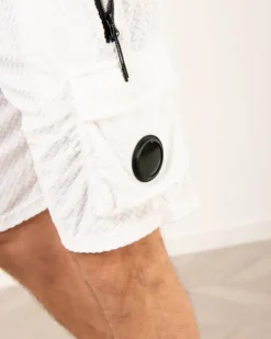 Short texturé zip