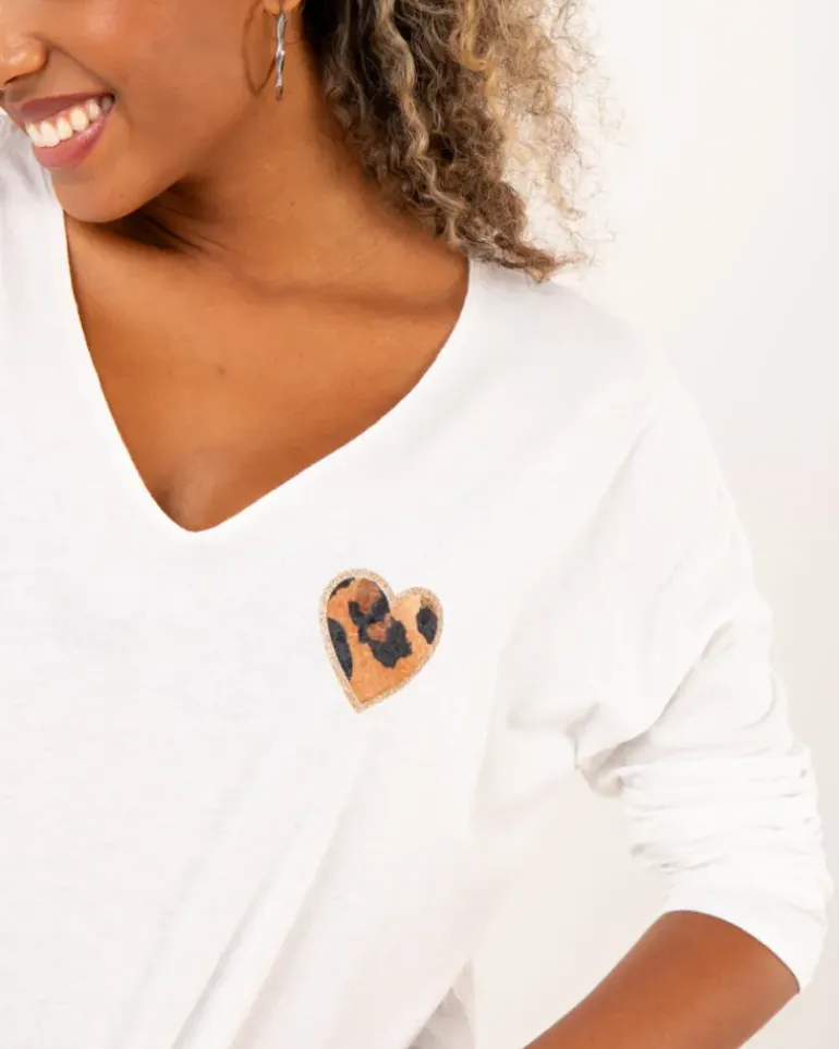 Top coeur léopard