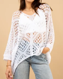 Top maille ajourée