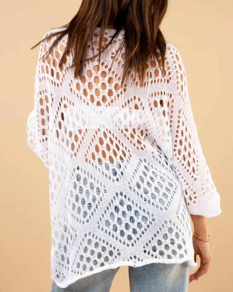 Top maille ajourée