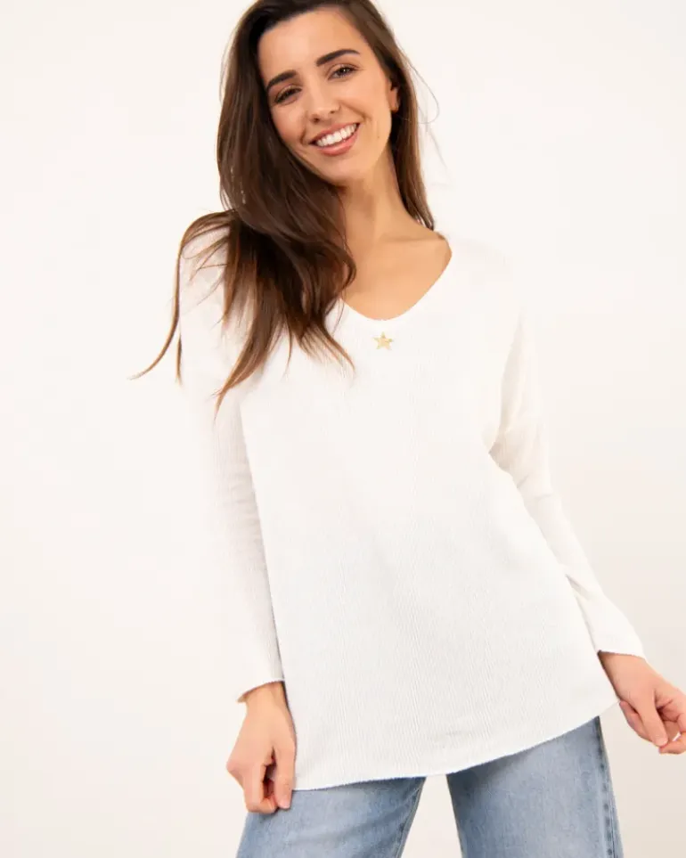 Top oversize chenille