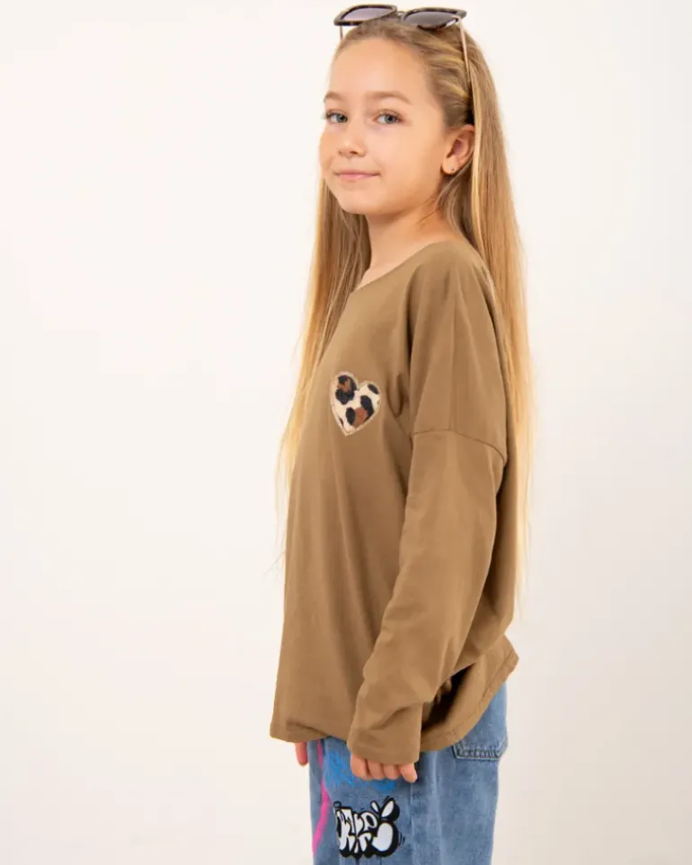 T-Shirt coeur léopard