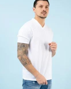 T-shirt col en v