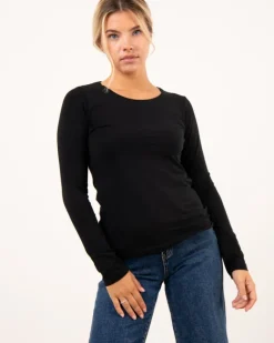 T-shirt col rond manches longues
