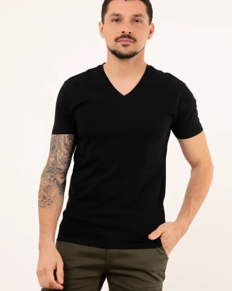 T-Shirt col v