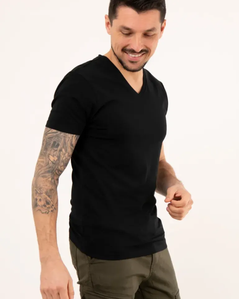 T-Shirt col v