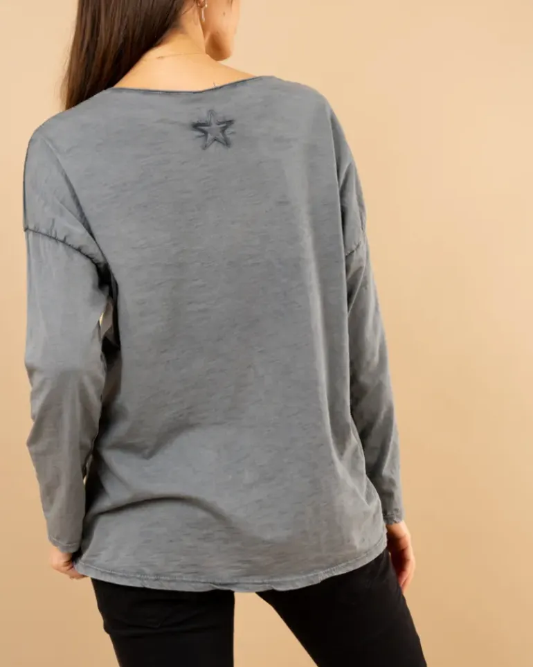T-shirt délavé étoile