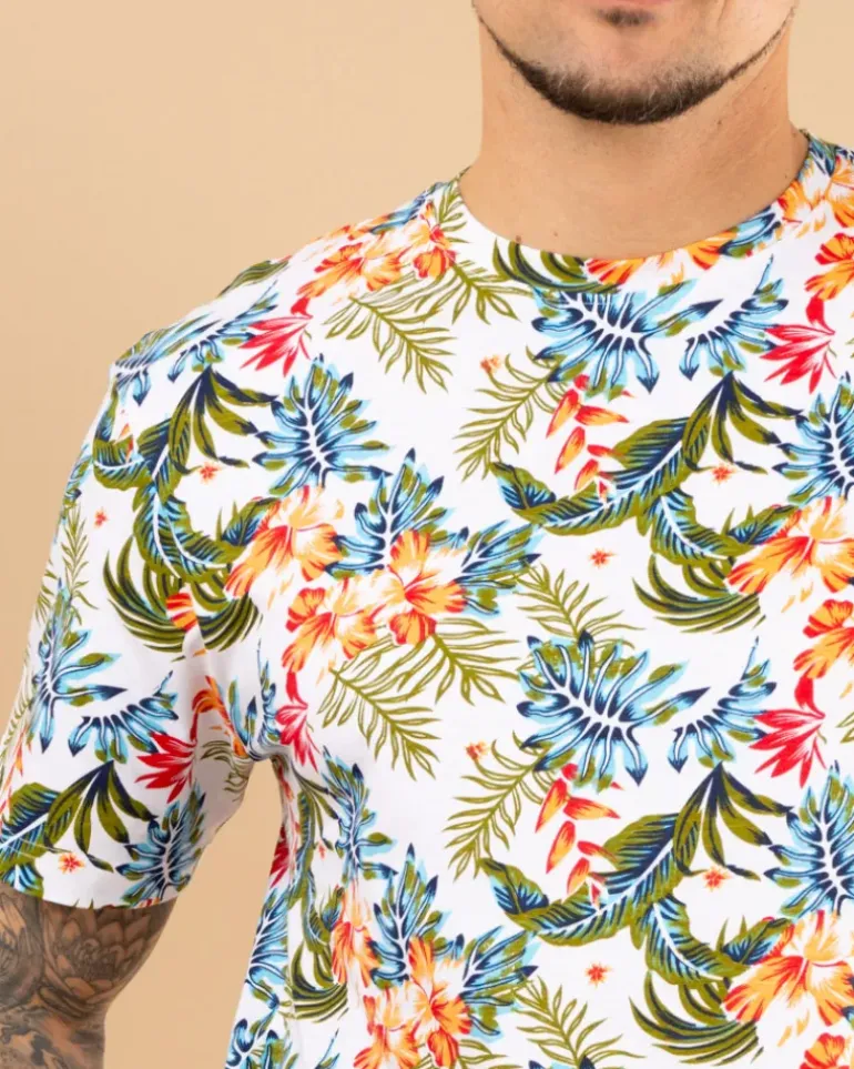 T-shirt fleurs