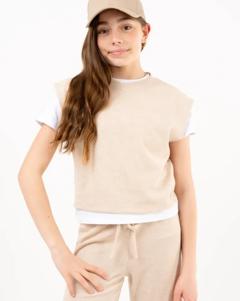 T-Shirt gilet maille