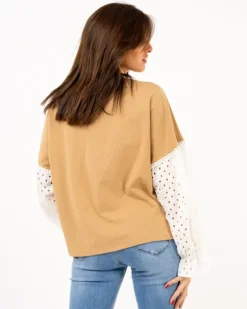 T-shirt manches dentelle