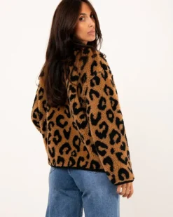 Veste bouclette léopard