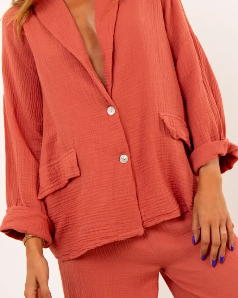 Veste en gaze de coton