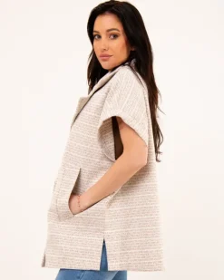 Veste oversize tweed
